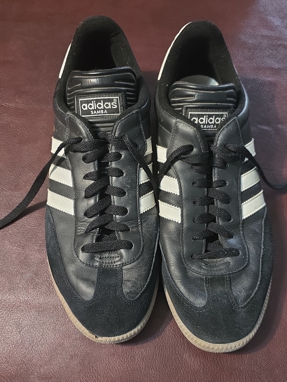 adidas Samba Black with White Stripes Classic Sneakers